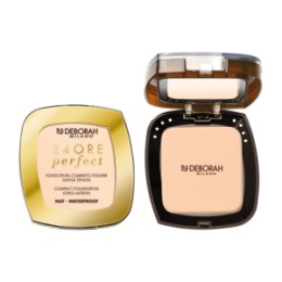 Deborah Milano DEBORAH Тональная пудра-основа для лица 24ORE PERFECT COMPACT FOUNDATION, тон: 01R Белоснежный, 9г