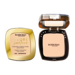 Deborah Milano DEBORAH Тональная пудра-основа для лица 24ORE PERFECT COMPACT FOUNDATION, тон: 01G Светло-бежевый, 9г