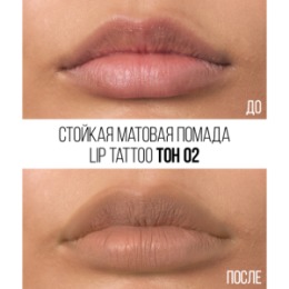 Stellary Stellary Стойкая жидкая матовая помада / Long lasting liquid matte lipstick LIP TATTOO тон 02
