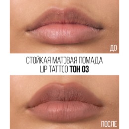 Stellary Stellary Стойкая жидкая матовая помада / Long lasting liquid matte lipstick LIP TATTOO тон 03
