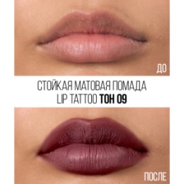 Stellary Stellary Стойкая жидкая матовая помада / Long lasting liquid matte lipstick LIP TATTOO тон 09