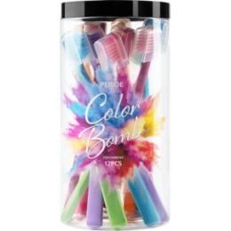 Perioe PERIOE Набор зубных щеток COLOR BOMB, мягкая 12 шт/уп