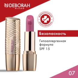 Deborah Milano DEBORAH Помада для губ ROSSETTO MILANO RED, тон: 07 розовый георгин, 4,2 г