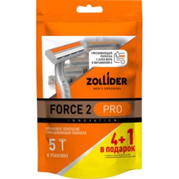 Zollider Zollider Force 2 PRO, одноразовые бритвенные станки 2 лезвия, 4 1 шт/ Zollider Force 2 PRO, twin blade disposable razors, 4 1 pcs