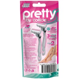 Zollider Zollider Pretty 3 MAX, одноразовые бритвенные станки 3 лезвия, 2 шт