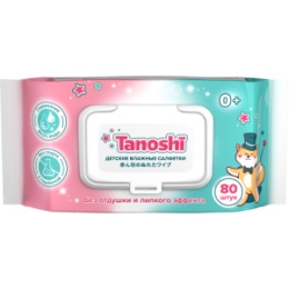 Tanoshi Tanoshi Влажные салфетки детские, 80 шт / Baby wet wipes, 80pcs