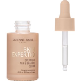 Vivienne Sabo Vivienne Sabo Skin Expertiq Ночная сыворотка с АНА- и ВНА-кислотами / Overnight AHA & BHA Acid Serum / Serum de Nuit aux Acides AHA & BHA