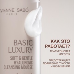 Vivienne Sabo Vivienne Sabo Basic Luxury Очень мягкий мусс для умывания с гиалуроновой кислотой / Soft & Gentle Hyaluronic Cleansing Mousse / Mousse Nettoyante Douce, 150 мл