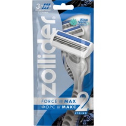 Zollider Zollider Force 3 MAX, одноразовые бритвенные станки 3 лезвия, 2 шт/ Zollider Force 3 MAX, triple blade disposable razors, 2 pcs