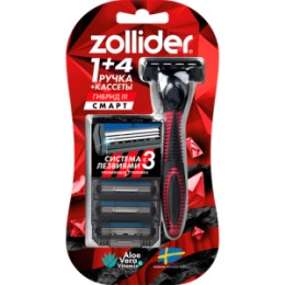 Zollider Zollider Hybrid 3 SMART, станок 3 лезвия с 4мя сменными картриджами/ Zollider Hybrid 3 SMART, triple blade razor with 4 extra cartridges