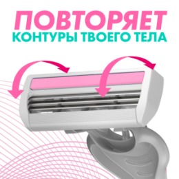 Zollider Zollider Pretty 3 MAX, одноразовые бритвенные станки 3 лезвия, 2 шт